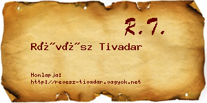 Révész Tivadar névjegykártya